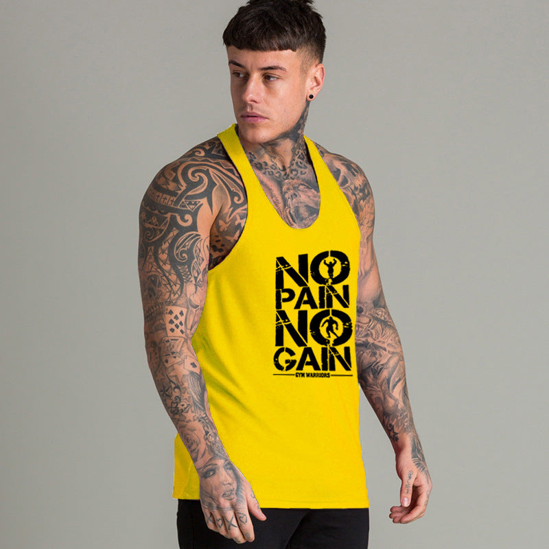 Y Back Gym Printed Shirt