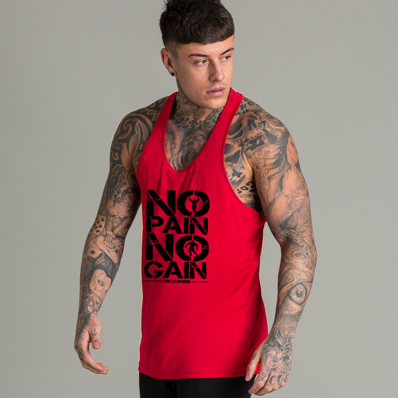 Y Back Gym Printed Shirt