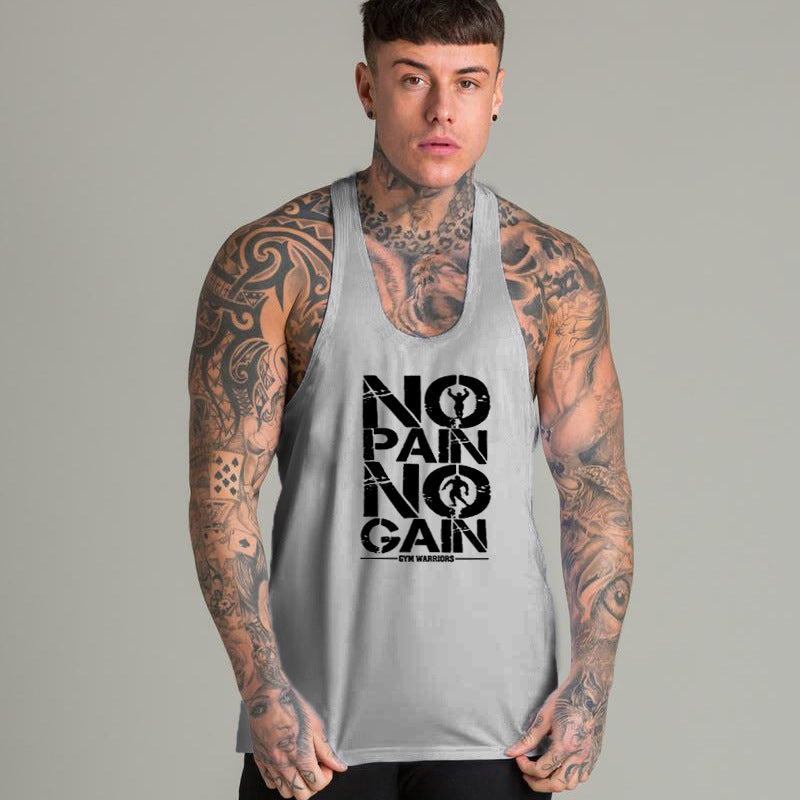 Y Back Gym Printed Shirt